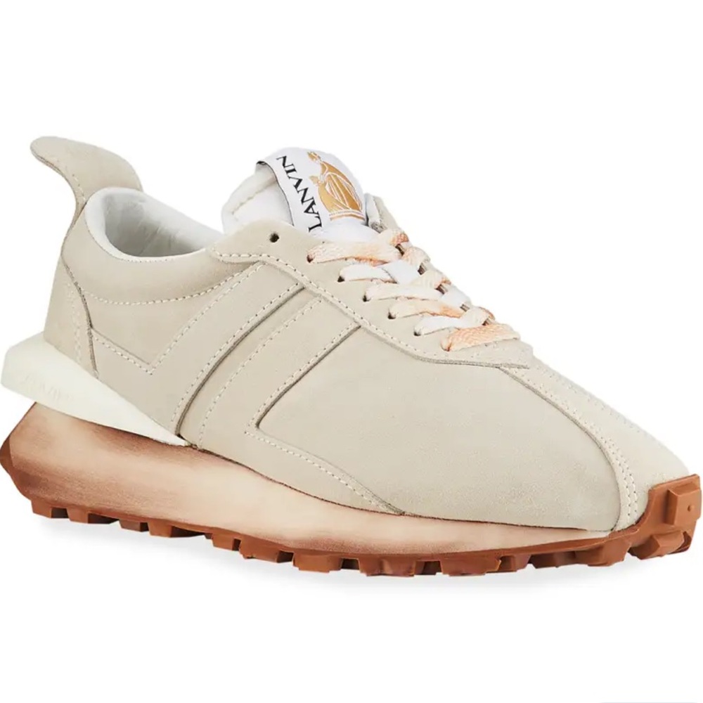 Mens Lanvin "Bumpr" Suede JL Runner Sneakers Size 12/ 46